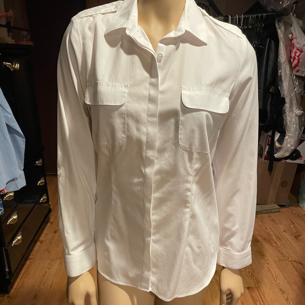 Coldwater Creek Men's White Button Down Shirt
